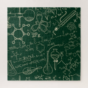Wissenschaft, Chemie, vintage Labor Muster Puzzle