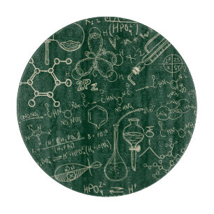 Wissenschaft, Chemie, vintage Labor Muster Schneidebrett