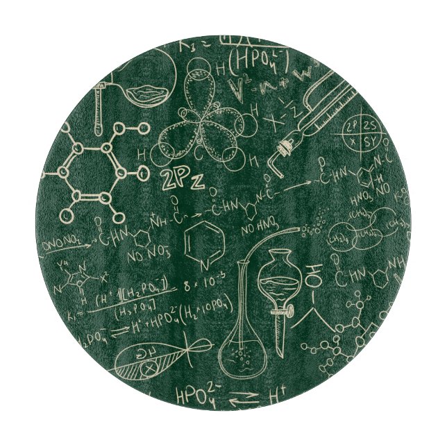 Wissenschaft, Chemie, Vintage Labormuster Schneidebrett (Vorderseite)