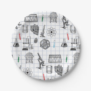 Wissenschaft Chemie Wissenschaftler Muster Pappteller