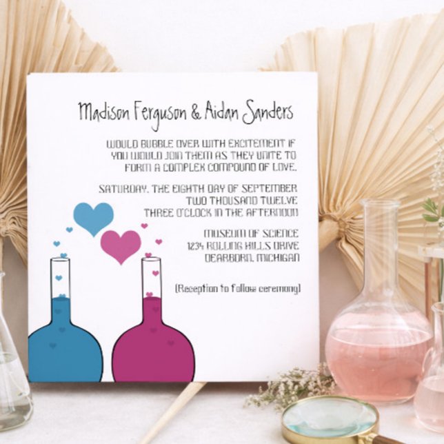 Wissenschaft der Liebe - Einladung (Science of Love Wedding Invitation)