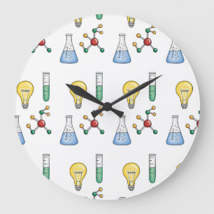 Wissenschaft des Lebens Große Wanduhr