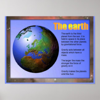 Wissenschaft, die Erde Poster