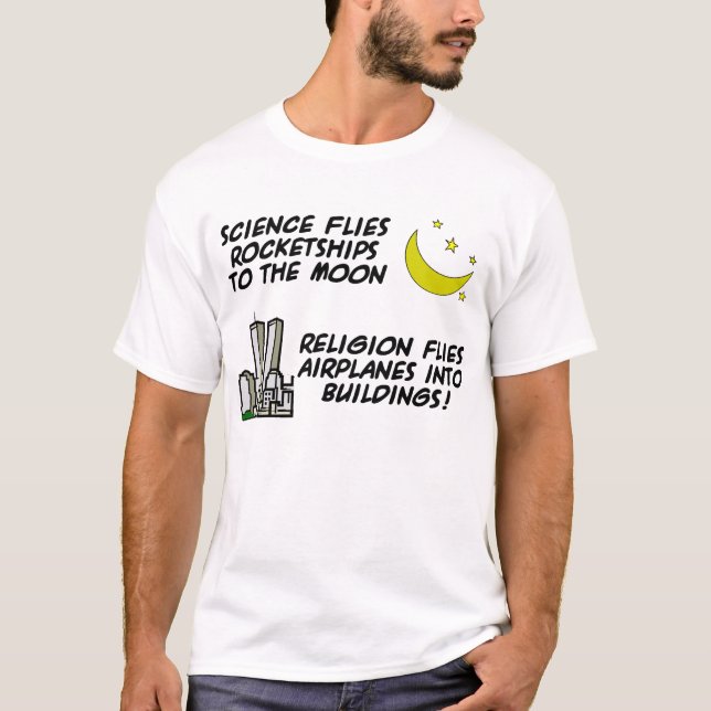 Wissenschaft gegen Religion T-Shirt (Vorderseite)