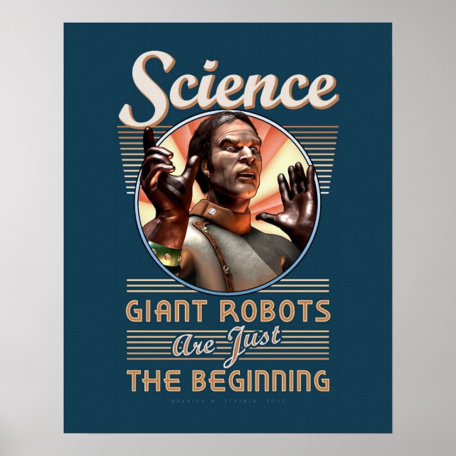 WISSENSCHAFT: Giant-Robots-Poster (16x20") Poster (Vorne)