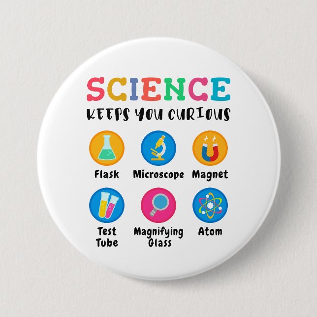 Wissenschaft hält dich neugierig button (Vorderseite)