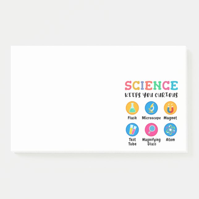 Wissenschaft hält dich neugierig post-it klebezettel (Vorderseite)