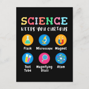 Wissenschaft hält dich neugierig postkarte