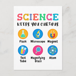 Wissenschaft hält dich neugierig postkarte