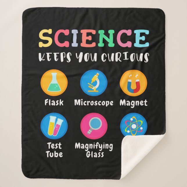 Wissenschaft hält dich neugierig sherpadecke (Vorderseite)