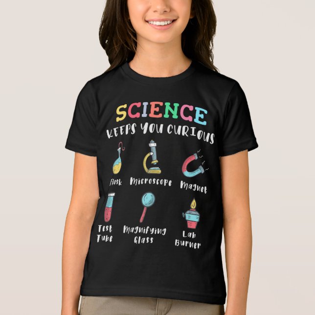 Wissenschaft hält dich neugierig Tri-Blend shirt (Vorderseite)