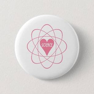 Wissenschaft Herz Valentingeschenk Button