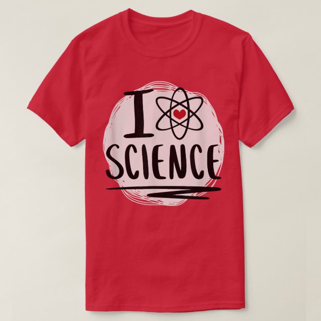 Wissenschaft - I Liebe-Atom-Aussage T-Shirt (Design vorne)