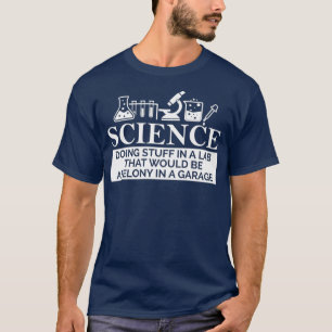 WISSENSCHAFT in einer Werkstatt Chemie als Labrado T-Shirt
