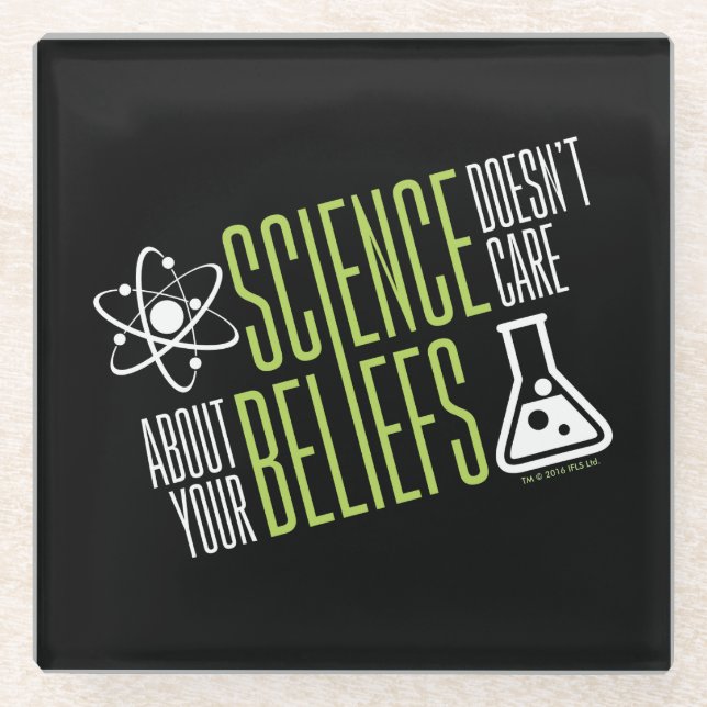 Wissenschaft interessiert sich nicht glasuntersetzer (Vorderseite)