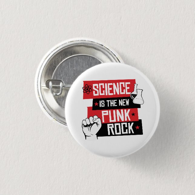WISSENSCHAFT IST DER NEUE PUNKTSTEIN BUTTON (Vorne & Hinten)
