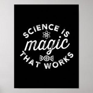 WISSENSCHAFT IST DIE FUNKTIONIERENDE MAGIE POSTER