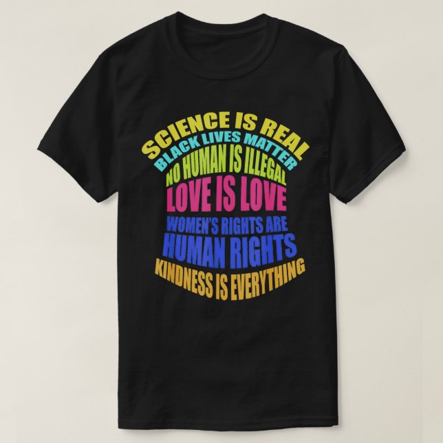 Wissenschaft ist echt schwarz T-Shirt (Design vorne)