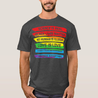 Wissenschaft ist ein echtes Schwarzes Leben Rainbo T-Shirt