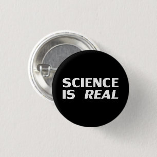 Wissenschaft ist eine echte schwarz-weiße, moderne button