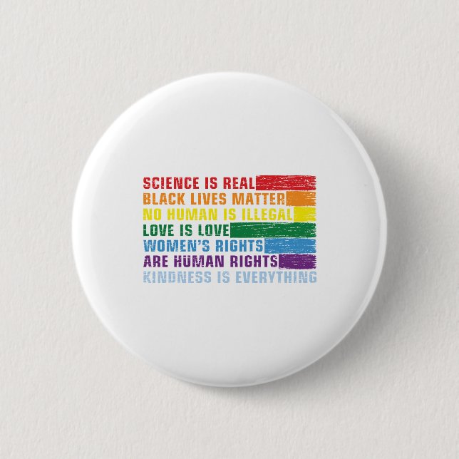 Wissenschaft ist eine echte schwarze Lebensfrage Button (Vorderseite)