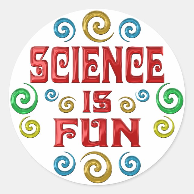 Wissenschaft ist FUN Runder Aufkleber (Vorderseite)