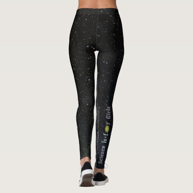Wissenschaft ist für Mädchen - Calf-Logo Leggings (Rückseite)
