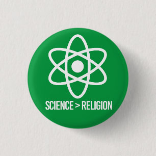 Wissenschaft ist größer als Religion Button