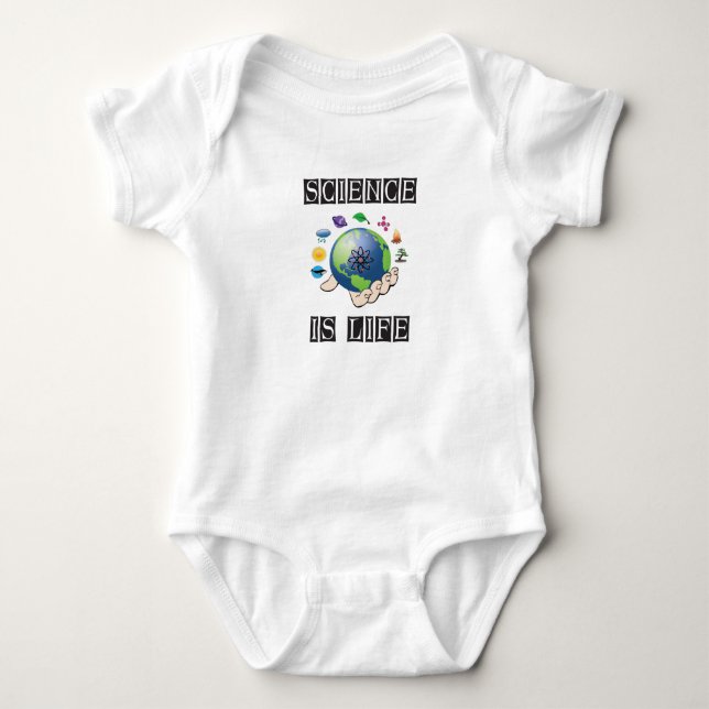 Wissenschaft ist Leben Baby Strampler (Vorderseite)