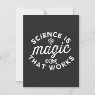 WISSENSCHAFT IST MAGIE, DIE FUNKTIONIERT. DANKESKARTE