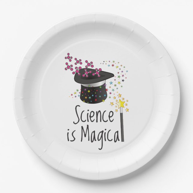Wissenschaft ist magisch pappteller (Vorderseite)