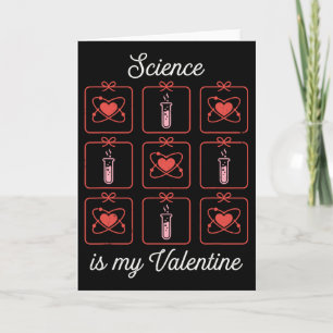 Wissenschaft ist mein Valentinstag Chemie Atom Rea Karte