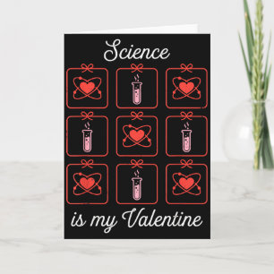 Wissenschaft ist mein Valentinstag Chemie Atom Rea Karte