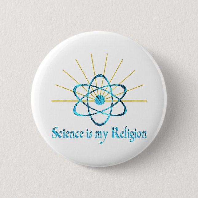 Wissenschaft ist meine Religion Button (Vorderseite)