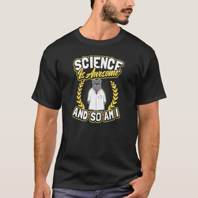 Wissenschaft ist Phantastischer Bulldog-Raketenwis T-Shirt (Vorderseite)