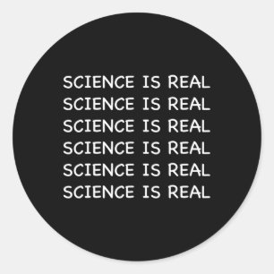 Wissenschaft ist real runder aufkleber