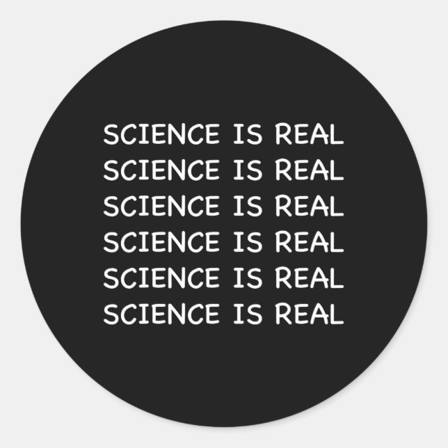 Wissenschaft ist real  runder aufkleber (Vorderseite)