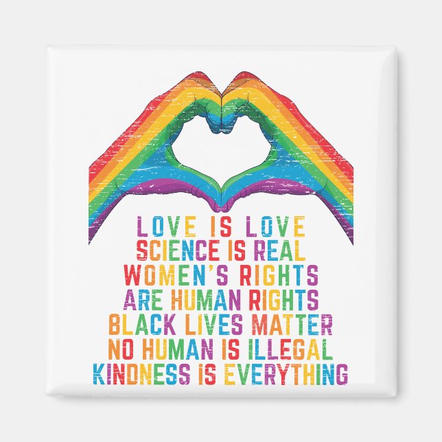 Wissenschaft ist real - schwarze Lebensfrage Magnet (Vorne)