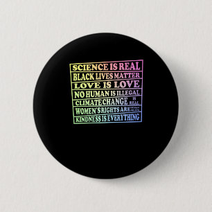 Wissenschaft ist real - Schwarzes Leben - Liebe is Button