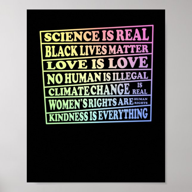 Wissenschaft ist real - Schwarzes Leben - Liebe is Poster (Vorne)