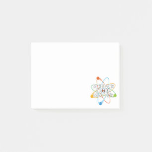 WISSENSCHAFT IST VON BEDEUTUNG POST-IT KLEBEZETTEL