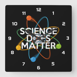 WISSENSCHAFT IST WICHTIG QUADRATISCHE WANDUHR