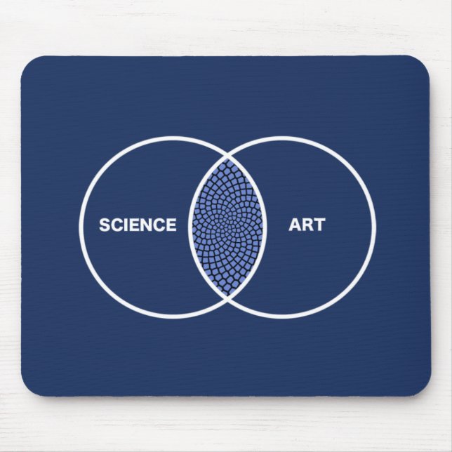 Wissenschaft/Kunst Venn Diagramm Mousepad (Vorne)