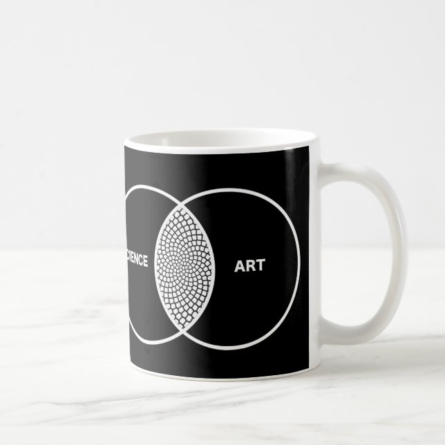 Wissenschaft/Kunst Venn Diagramm Tasse (Rechts)