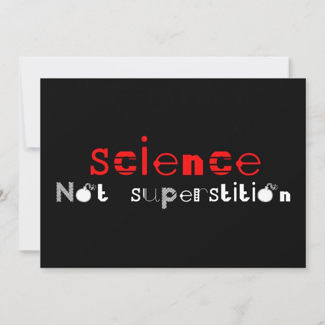 Wissenschaft nicht Superstil Einladung (Vorderseite)