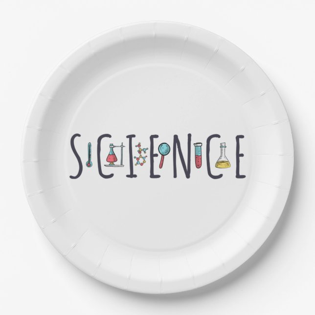 Wissenschaft Pappteller (Vorderseite)