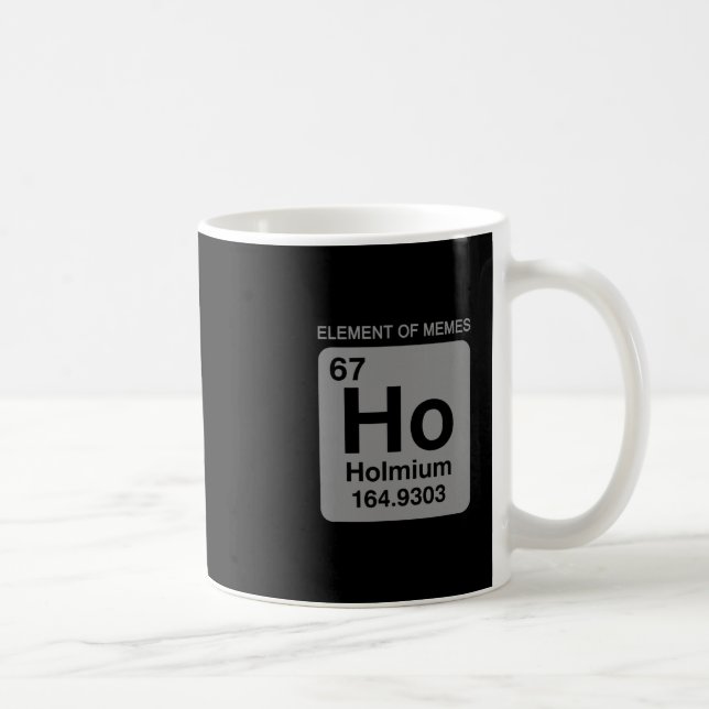 Wissenschaft Periodensystem 67 Meme Element der Me Kaffeetasse (Rechts)