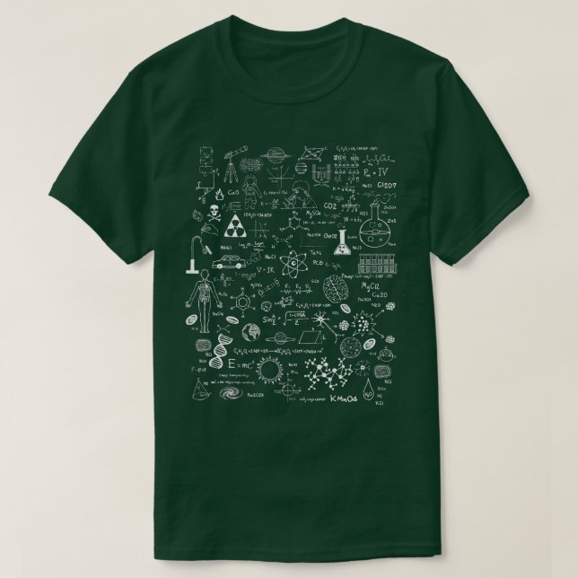 Wissenschaft Physik Mathematik Chemie Biologie Ast T-Shirt (Design vorne)