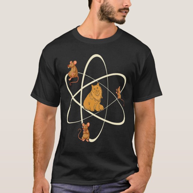 Wissenschaft Proton Katze T-Shirt (Vorderseite)
