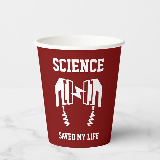 Wissenschaft Rettete mein Leben Pappbecher (Vorderseite)